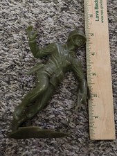 Vintage Marx WW2 American Soldier Plastic 5" Figure Infantry Military Army Men