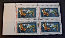 1969 US Scott #1386 - 6 Cent Plate Block - Old Models - MNH/OG/VF