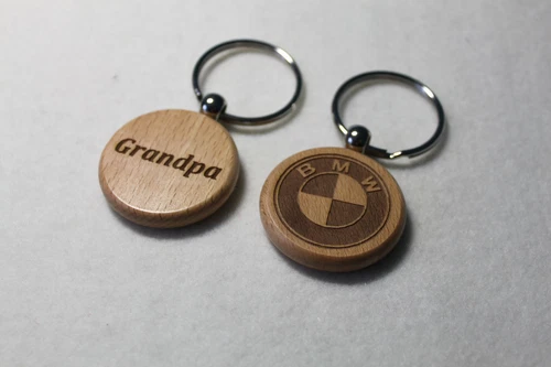 Custom Personalised Car Logo Symbol  Keychain Keyrings Gift Wood