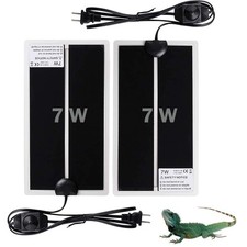 2PCS Reptile Heating Mat, Waterproof Reptile Heat Pad Under Tank Terrarium wi...