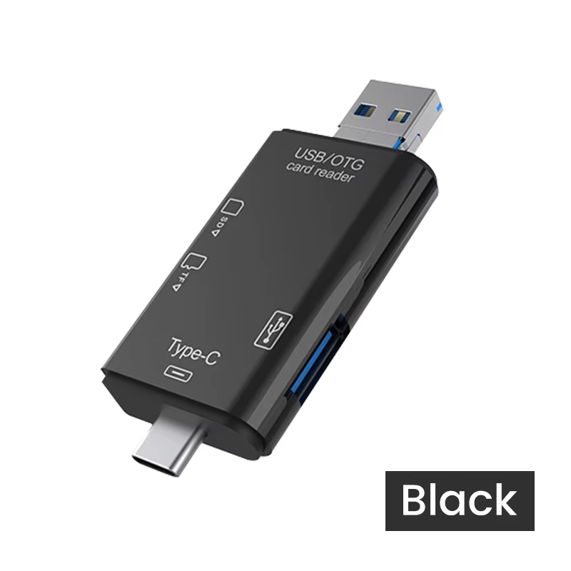Multifunction 6 in 1 OTG SD Card Reader USB2.0 Type-C/Tf/Sd Memory Card Smart C