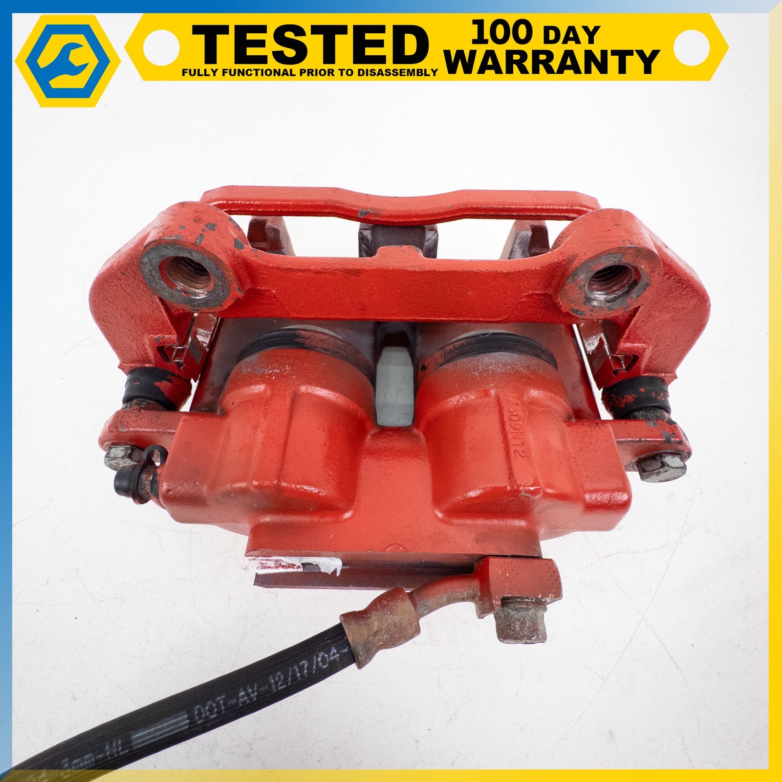 05-13 CHEVROLET CORVETTE C6 FRONT LEFT DRIVER SIDE BRAKE CALIPER RED OEM