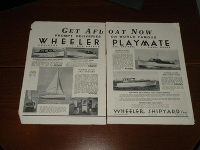 Magazine Ad - 1935 - Wheeler Shipyard - Brooklyn, NY - (5 models shown)
