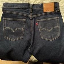 Levi's 501 93 Straight Men s 33x32 Dark Blue Jeans -New