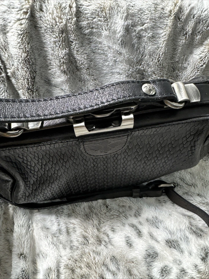 Patricia Nash Vintage-Style Black Embossed Leather Frame Crossbody  - Image 3 of 4