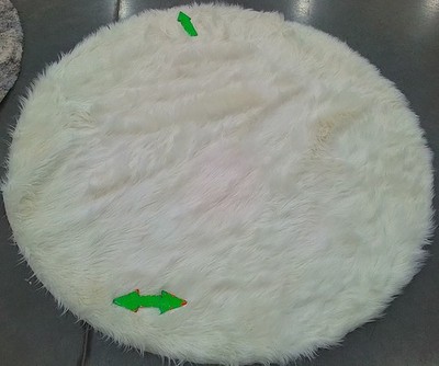 IVORY 5'-0'' x 5'-0'' Stained Rug, Reduced Price 1172800019 FSS235A-5R