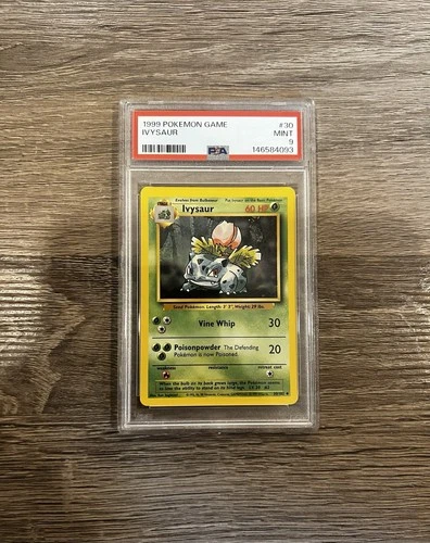 PSA 9 Ivysaur Pokemon Card 30/102 Base Set 1999 Mint Freshly Graded