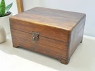 Antique Wooden Shopkeepers Cash Money Box Original Old Hand Crafted