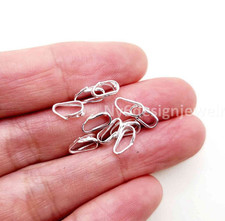 REAL.925 Stamped Sterling Silver Snap Bail Pendant 10Pcs/pkg Free Shipping