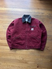 Carhartt Vintage Detroit Jacket Crimson Red J97CRI USA Made XL 2001 limited USED