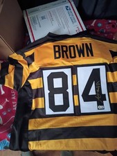 Antonio Brown Autographed Pittsburgh Steelers Bumblebee Football Jersey with JSA