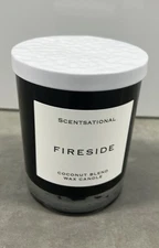 Scentsational Fireside Candle Glass Jar 11 Oz  Coconut Wax Blend