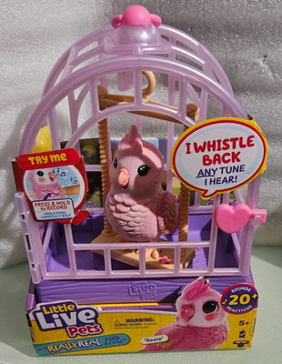 2024 moose group little live pets  ROSIE my really real bird & cage NEW box wear