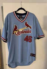 Cooperstown Collection St. Louis Cardinals Ozzie Canseco #46 Lt Blue Jersey XL