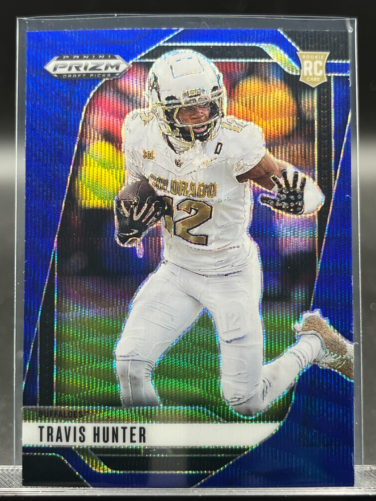 2025 Panini Prizm Draft Picks Travis Hunter #21 RC Blue Wave /299