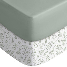 Baby Crib Sheets for Boys Girls, Fitted Crib Sheet 2 Pack for Standard Crib and