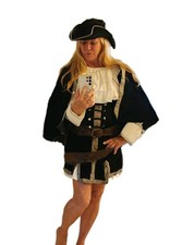 Seeing Red Pirate Captain Buccaneer Deluxe Halloween Costume Large 10-12 NEW
