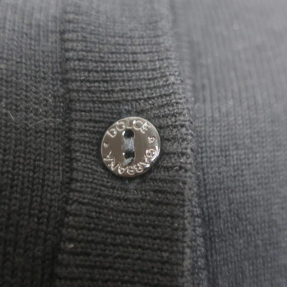 Cárdigan Dolce & Gabbana Floral Bordado Manga Abullonada Negro Lana Talla 40 Foto 2 de 4