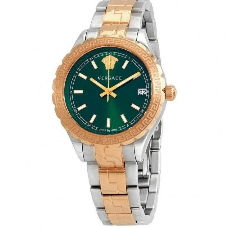Orologio donna Versace Hellenyium quadrante verde cinturino acciaio bicolore V12050015