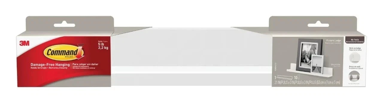 4 Pack- 3M Adhesive Command Picture Ledge 21" Damage Free Hanging Floating Shelf
Opens in a new wind