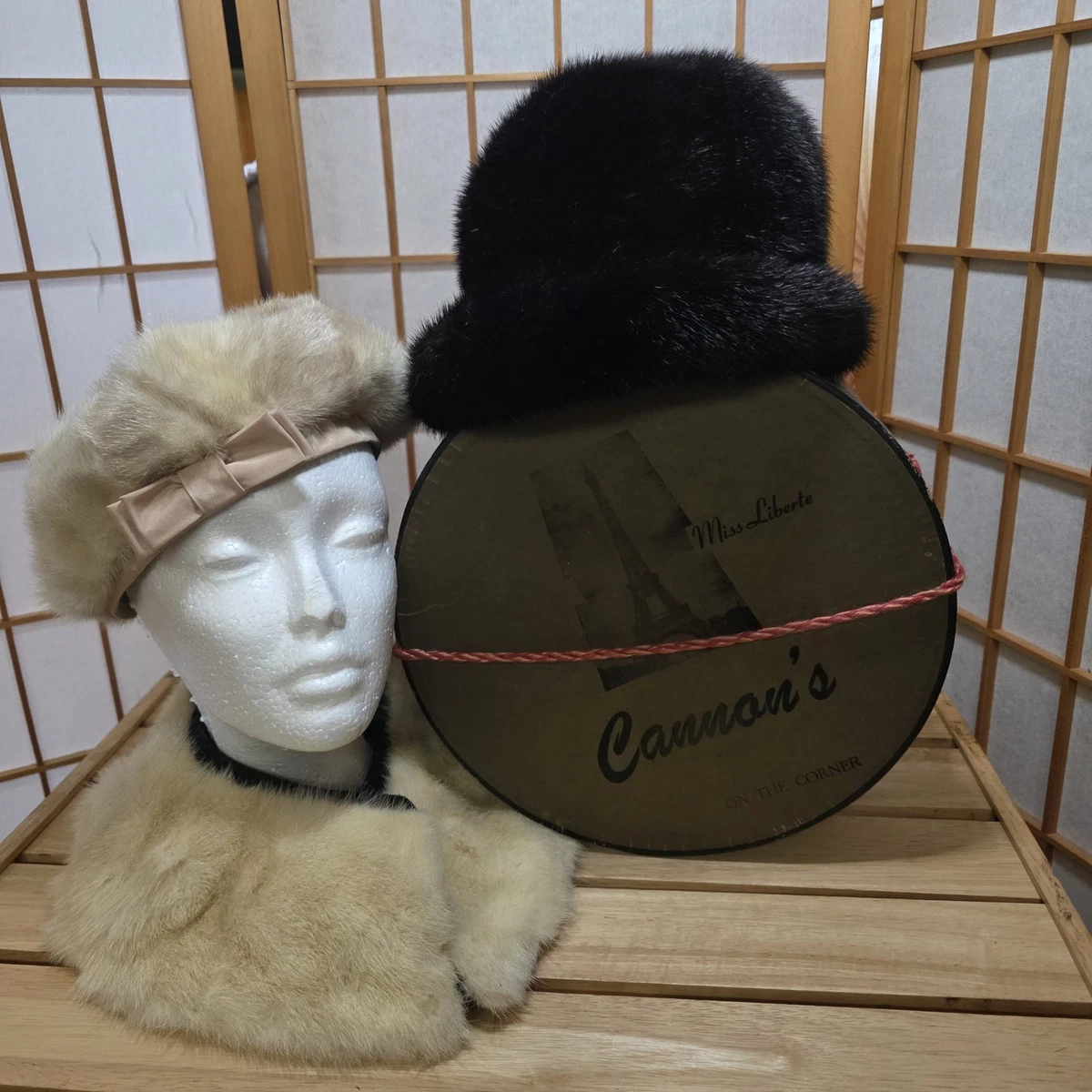 VTG 60s La Vienne Velour Rabbit Fur Felt Cloche Bucket Hat  Cream Whimsigoth Vintage Fur Felt Velour Bucket Hat, Cloche Hat, Vintage Hat  main image 3