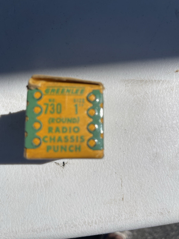 Greenlee No. 730 1" Inch (round) Radio Chassis Punch USA NEW OLD STOCK IN BOX