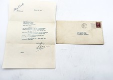 Bing Crosby American Actor & Singer Signed Letter & Envelope Autographed 1937