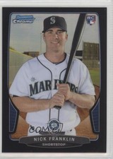2013 Bowman Chrome Black Refractor 6/15 Nick Franklin #140 0f6