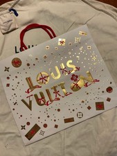 LOUIS VUITTON 2023 Xmas Edition 15.6 X 13.2 X 6.2 Large Gift Shopping Paper Bag