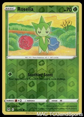 Roselia 014/196 Reverse Holo Lost Origin Pokemon TCG NM