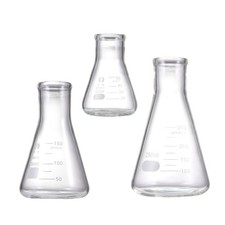  3 Pcs Glass Flask for Students Chemical Lab Equipment Conical Chemistry