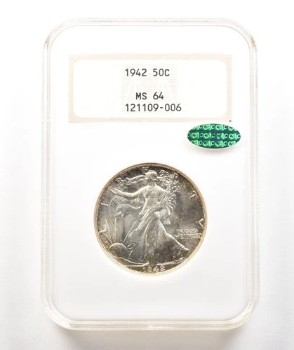 1942 Walking Liberty Half Dollar MS64 NGC CAC *4275