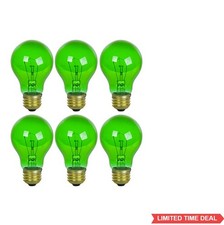 A19 Incandescent Light Bulb 25w 120v Green Transparent E26 Medium Base Dimmable A19 Incandescent Light Bulb 25w 120v Green Transparent E26 Medium Base Dimmable