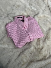 NORDSTROM MEN  S SHOP Pink Gingham Check Dress Shirt