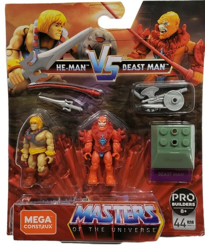 Mega Construx MASTERS OF THE UNIVERSE Heroes He-Man vs Beast Man, 2 Figurines - Picture 4 of 5