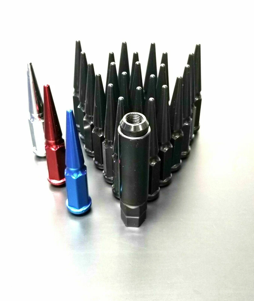 20 PIEZAS + LLAVE 7/16-20 PARA CHEVROLET CLÁSICO NEGRO ASIENTO CÓNICO TUERCA RUEDA CLAVA Foto 3 de 3