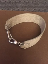 MARC BY MARC JACOBS LUXURY LEATHER PEBBLED GREY SILVER SHOULDER STRAP NEW ORIGINAL 