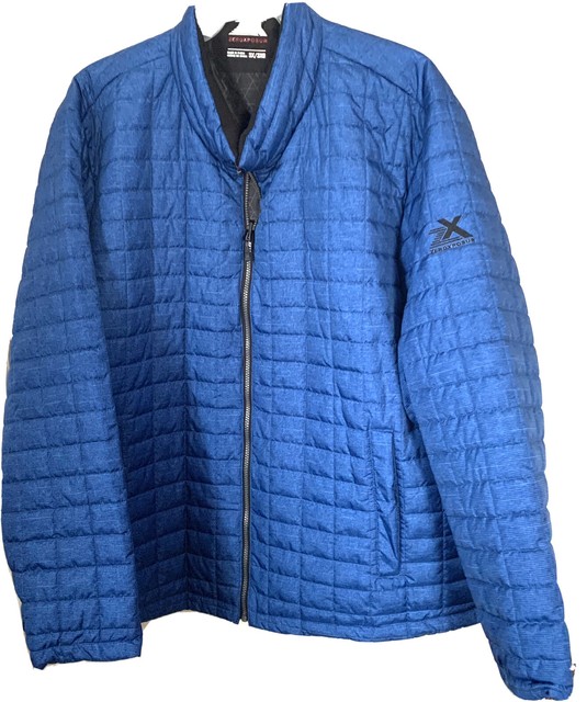 Zeroxposur Jacket Men's 3X/3XG Quilted Puffer Packable Lightweight Blue
