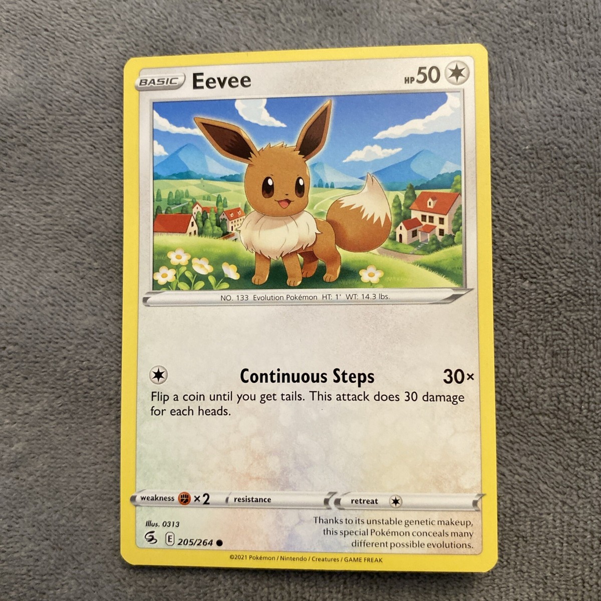 Eevee 2021 Pokemon Card 205/264 Basic Base | eBay