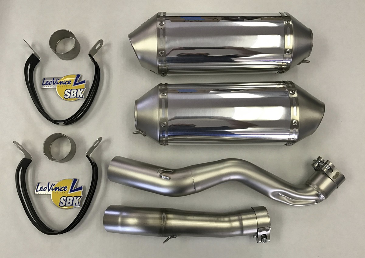 09-11 GSXR1000 Leo Vince Unlimited DUAL Slip On Exhaust Polished