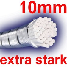 10mm Gummiseil 1m - 100m hohe R&uuml;ckstellkraft wei&szlig; schwarze Kennung Expandergummi