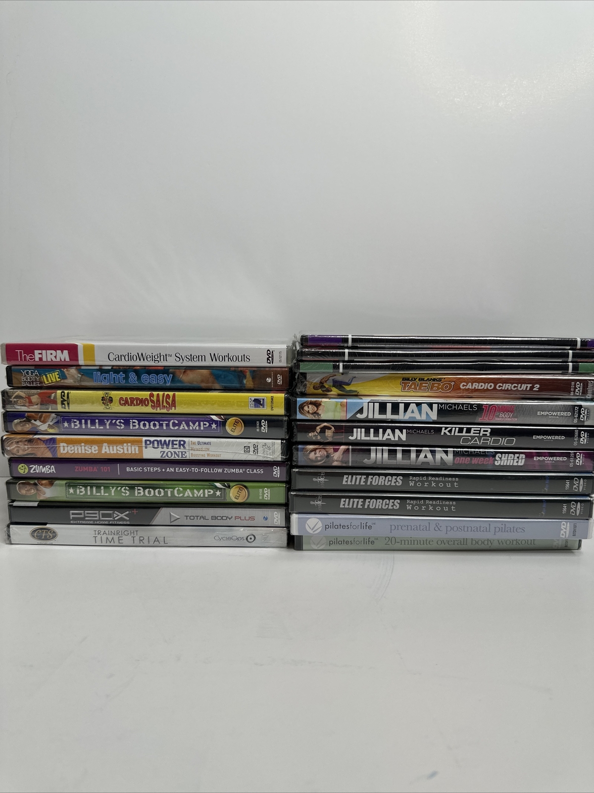 Lot Of 20 Mixed Fitness Workout DVDS New and Sealed