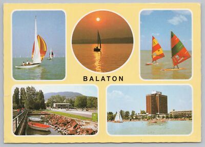 Transportation~Boats/Sailboats On Freshwater Lake Balaton Hungary~Continental PC