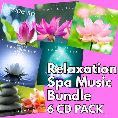SERENITY SPA RELAXATION MUSIC CD BUNDLE V 1-6 SALON SPA MASSAGE THERAPIES X6 CD