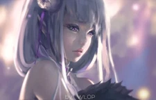 Anime solo girls emilia CCG Gaming Mat Desk