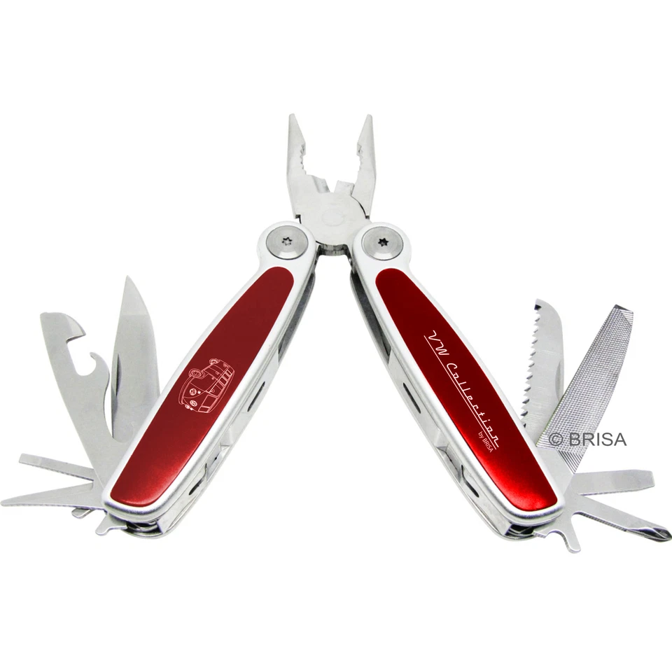 BRISA VW Collection - Volkswagen VW T1 Bulli Bus Multitool rot in Geschenkdose