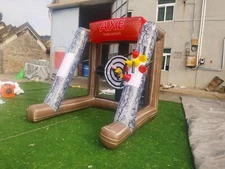 Inflatable Axe Throwing Game Dart Board W/ 10pcs Axes For Birthday School Party