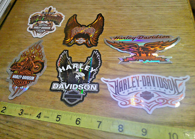 6 vintage 2009 inside stickers Harley Davidson licensed product series 2