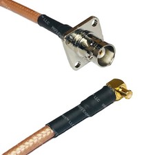 RG400 BNC Flange Female to MCX MALE ANGLE RF Cable FAST-SHIP LOT