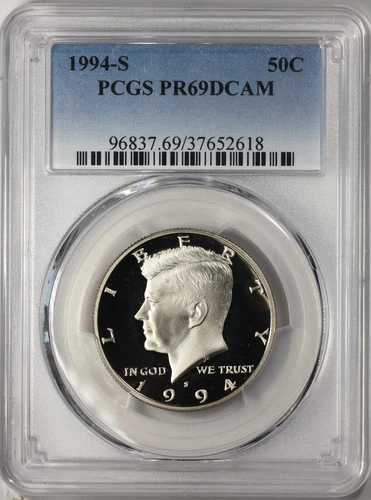 1994 S Kennedy Half Dollar Proof Lot Clad & Silver- PCGS PR69 DCAM (2 Coins)